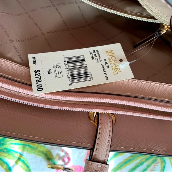 NWT⭐️Price Drop⭐️Michael Kors Medium Walsh Multifunctional Tote in Powder Blush - Picture 10 of 16